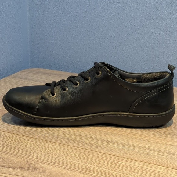 Birkenstock Islay Black Comfort Leather Sneakers EU 42 US 11 W 9 M New Insoles - Picture 6 of 9